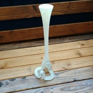 Vtg unique Poland art glass vase